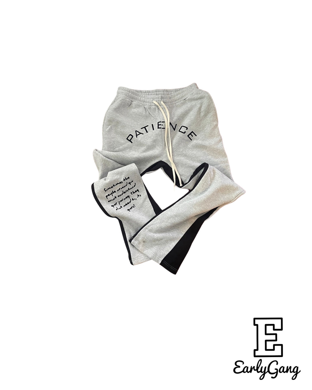 EARLY ‘PATIENCE’ stacked jogger (cool grey)