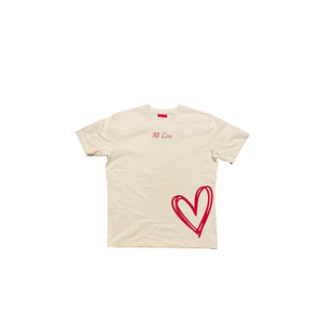 “All Love” | PREMIUM Tee (White/Red)